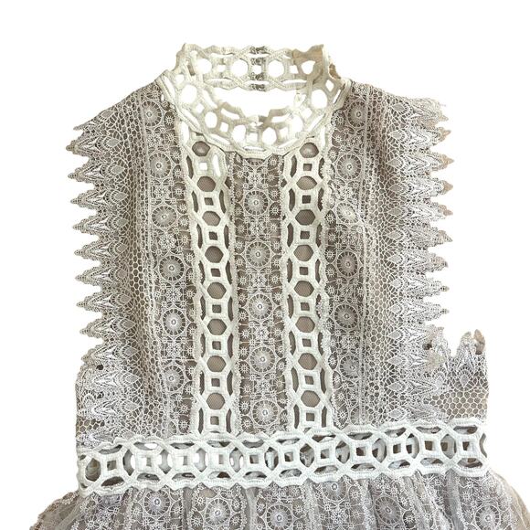 Free People Forever Lace Babydoll Dress in Cream Women’s Size 8 - Picture 3 of 7